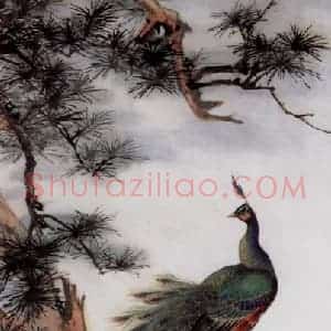 1961年 马晋《灵禽翠羽》国画花鸟作品图片赏析