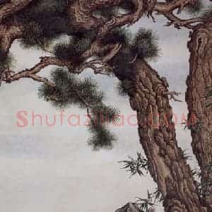 1922年 马晋《临郎世宁羚羊图》国画花鸟作品图片赏析