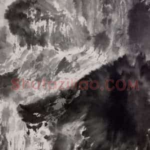 近现代 宋雨桂《寒云赋》国画山水作品图片赏析