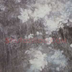 近现代 宋雨桂《冷艳》国画山水作品图片赏析