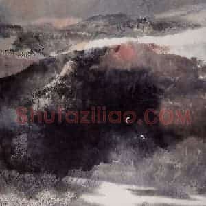 近现代 宋雨桂《霜林晚晴》国画山水作品图片赏析