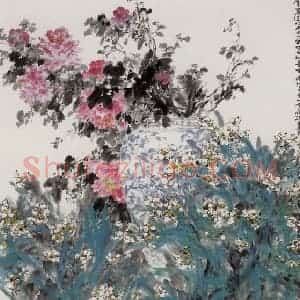 近现代 宋雨桂《福君》国画山水作品图片赏析