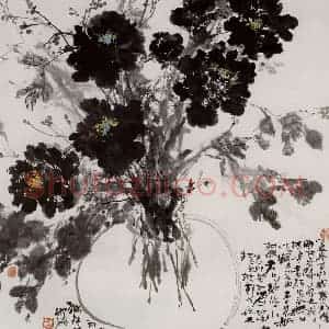 近现代 宋雨桂《晨妆》国画山水作品图片赏析