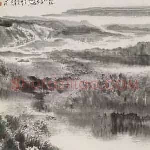 近现代 宋雨桂《乡恋》国画山水作品图片赏析