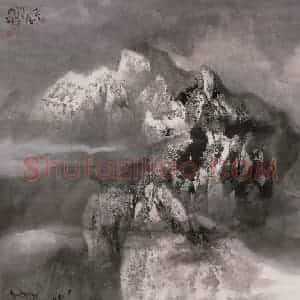 近现代 宋雨桂《寒风》国画山水作品图片赏析