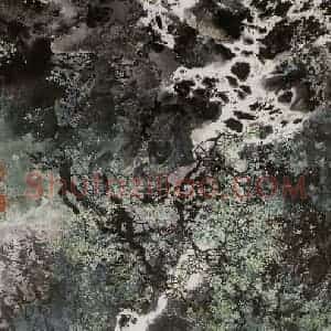 近现代 宋雨桂《花溪》国画山水作品图片赏析