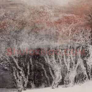 近现代 宋雨桂《晨光》国画山水作品图片赏析
