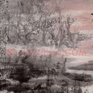 近现代 宋雨桂《曦林图》国画山水作品图片赏析