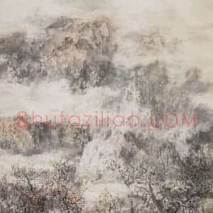 近现代 宋雨桂《秋水图》国画山水作品图片赏析