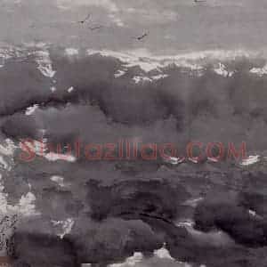 近现代 宋雨桂《日出》国画山水作品图片赏析