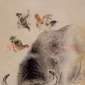 1960年 方人定《耕罢》国画花鸟作品图片赏析