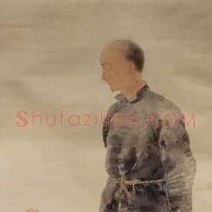 1935年 方人定《悲秋》国画人物作品图片赏析