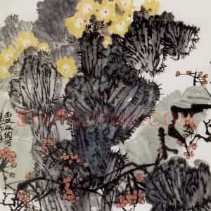 1978年 王晋元《版纳花开》国画花鸟写意作品图片赏析