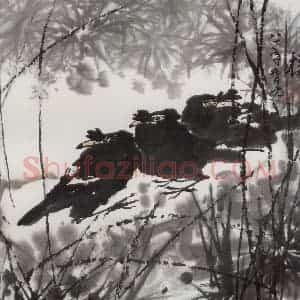 1981年 王晋元《栖》国画花鸟写意作品图片赏析