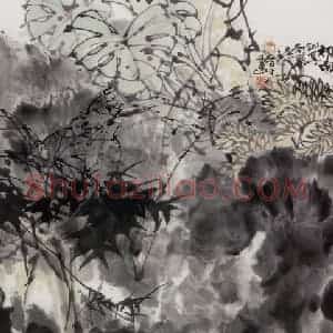 1980年 王晋元《初雨》国画花鸟写意作品图片赏析