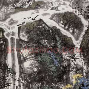 1981年 王晋元《幽谷传声》国画花鸟写意作品图片赏析