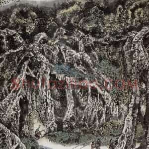 1984年 王晋元《边塞景色》国画花鸟写意作品图片赏析