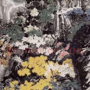 1984年 王晋元《多花的山谷》国画花鸟写意作品图片赏析