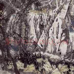 1987年 王晋元《版纳密林》国画花鸟写意作品图片赏析
