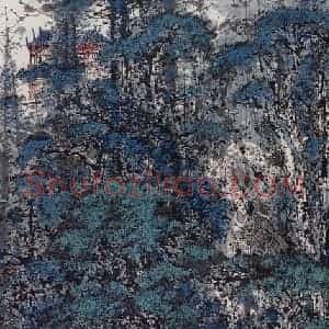 1981年 刘宝纯《泰山林荫》国画山水作品图片赏析
