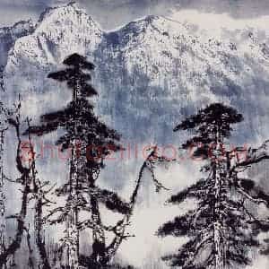 1996年 刘宝纯《玉山颂》国画山水作品图片赏析