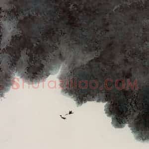 1987年 刘宝纯《春水》国画山水作品图片赏析