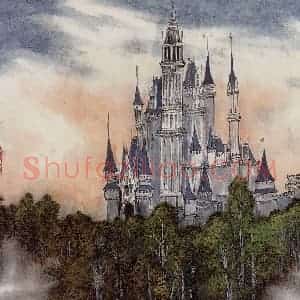 1987年 刘宝纯《迪斯尼乐园》国画山水作品图片赏析