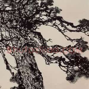 1987年 刘宝纯《长松图》国画山水作品图片赏析