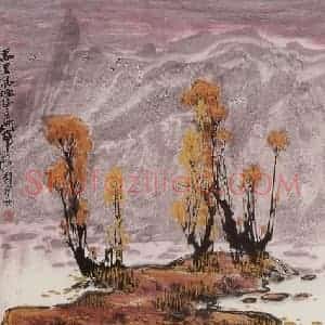 1988年 刘宝纯《万里风烟》国画山水作品图片赏析