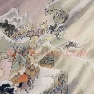 1985年 任率英《边塞诗》国画人物作品图片赏析