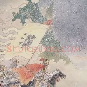 1985年 任率英《边塞诗》国画人物作品图片赏析
