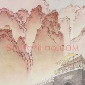 1985年 任率英《边塞诗》国画人物作品图片赏析