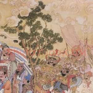 1986年 任率英《八十七神仙卷》国画人物作品图片赏析