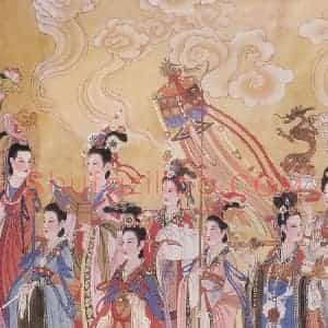 1986年 任率英《八十七神仙卷》国画人物作品图片赏析