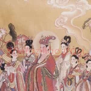 1986年 任率英《八十七神仙卷》国画人物作品图片赏析