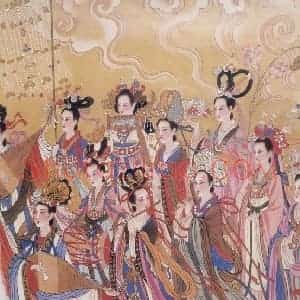 1986年 任率英《八十七神仙卷》国画人物作品图片赏析
