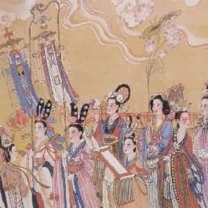1986年 任率英《八十七神仙卷》国画人物作品图片赏析