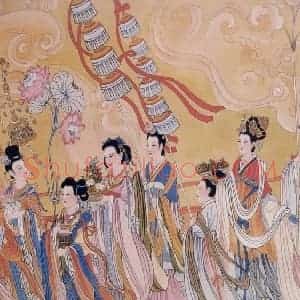 1986年 任率英《八十七神仙卷》国画人物作品图片赏析