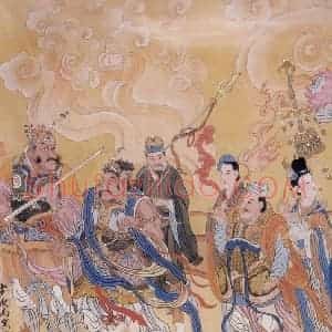 1986年 任率英《八十七神仙卷》国画人物作品图片赏析