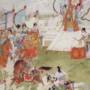 1963年 任率英《百岁挂帅》国画人物作品图片赏析