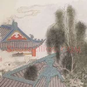 1981年 任率英《百子图》国画人物作品图片赏析
