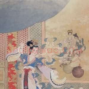 1982年 任率英《踩球舞》国画人物作品图片赏析