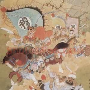 1983年 任率英《穆桂英》国画人物作品图片赏析