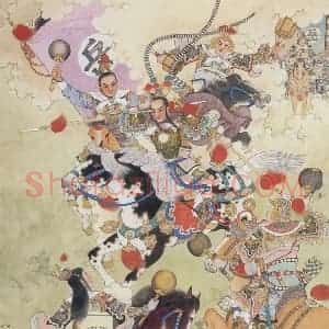 1983年 任率英《八大锤》国画人物作品图片赏析