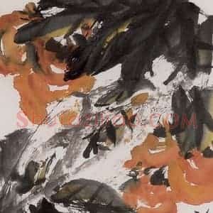 1976年 许麟庐《长寿图》国画花鸟写意作品图片赏析