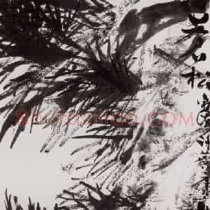 1977年 许麟庐《苍松》国画花鸟写意作品图片赏析