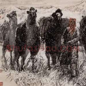 2000年 杜滋龄《帕米尔雪韵》国画综合作品图片赏析