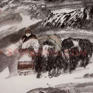 2001年 杜滋龄《风雪天地》国画综合作品图片赏析