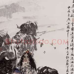 2001年 杜滋龄《高原雪韵》国画综合作品图片赏析