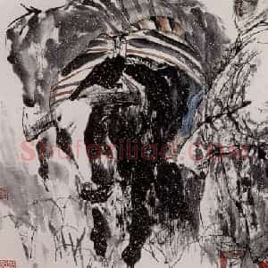 1994年 杜滋龄《高原雪》国画人物作品图片赏析